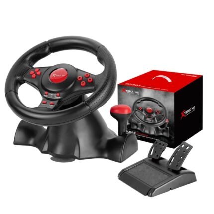 Xtrike Me Gp-903 Racing Wheel With Dual Vibration Motors Realistic Gaming Experience