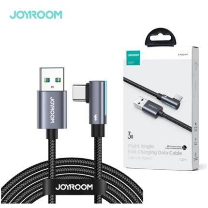 Joyroom S-ac027a17 Smoothgame Series 3a Usb-a To Type-c Right Angle Fast Charging Data Cable 1.2m-black