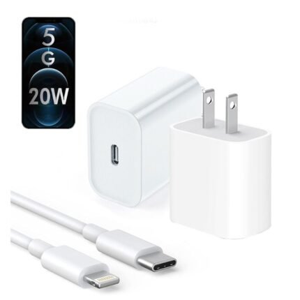 Iphone Usb-c Pd 20w Power Adapter Charger 2 Pin (usa Pin) With Cable