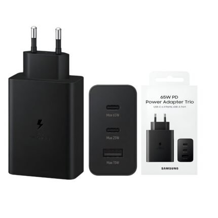 Samsung 65w Eu Pin Pd Power Adaptor Trio 2 Type-c & Usb-a Port