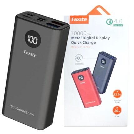 Faxite M10pro 10000mah 22.5w Metal Digital Display Quick Charge 4.0 Power Bank